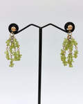 Boucles d'oreilles en péridot concassé en or rempli 14 carats