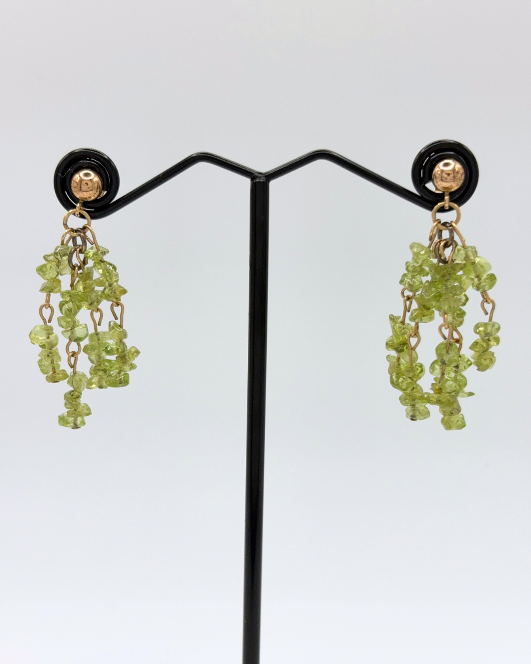 14KT Gold Filled Crush Peridot Earrings