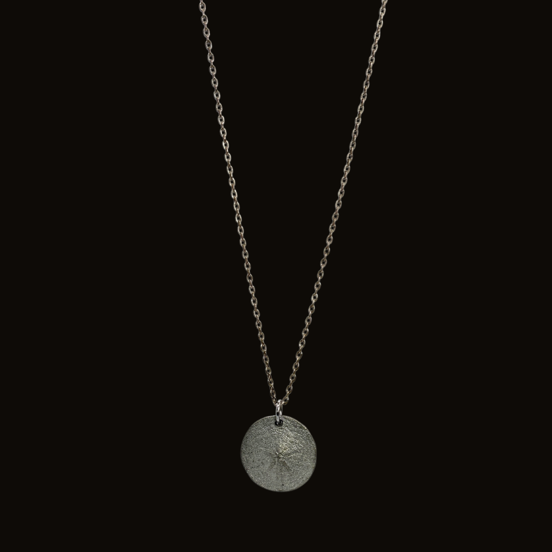 Silver Pewter Sand Dollar Necklace