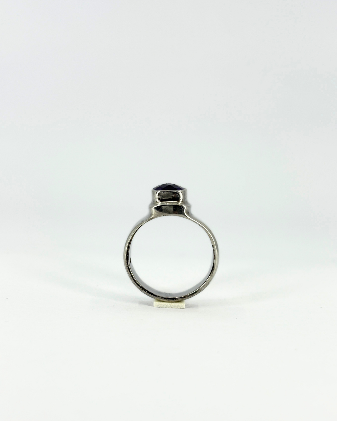 Sterling Silver Cushion Cut Amethyst Ring
