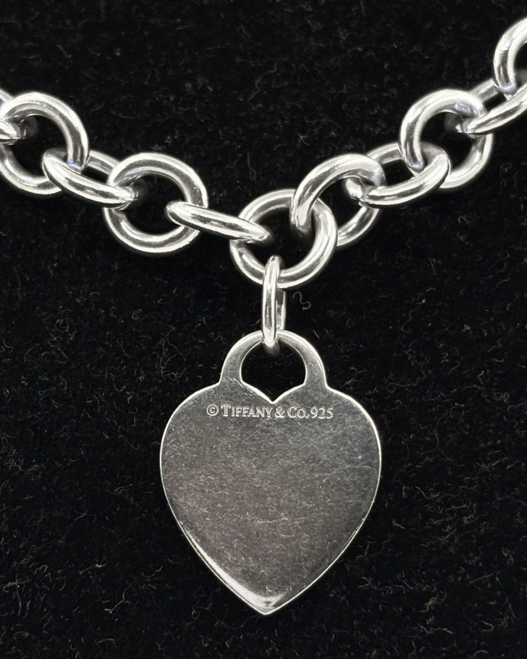 Tiffany & Co. Heart Tag Chain Link Necklace "Return to Tiffany's" Collection