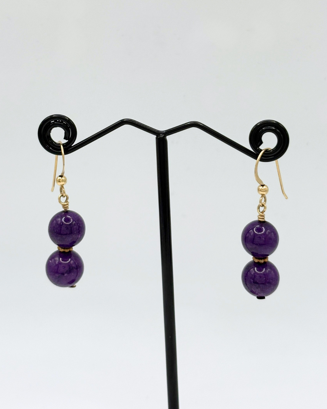 14KT Gold Filled 18.52ct Amethyst Dangling Earrings