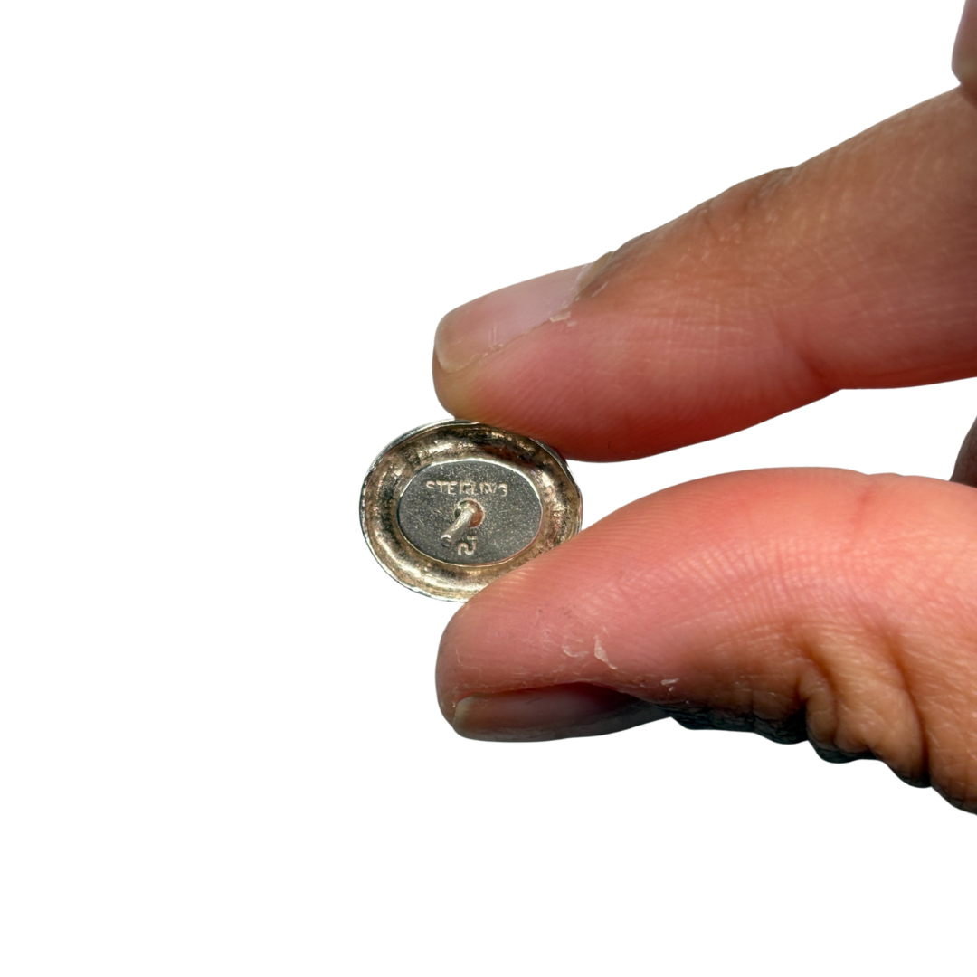 925 Rainbow Moonstone Stud Earrings