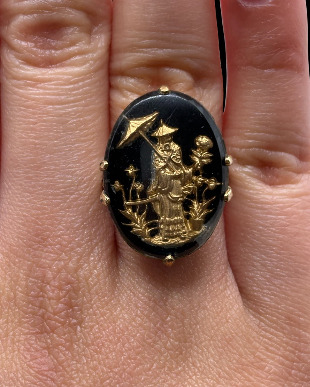 Siam Enamel Brass Ring