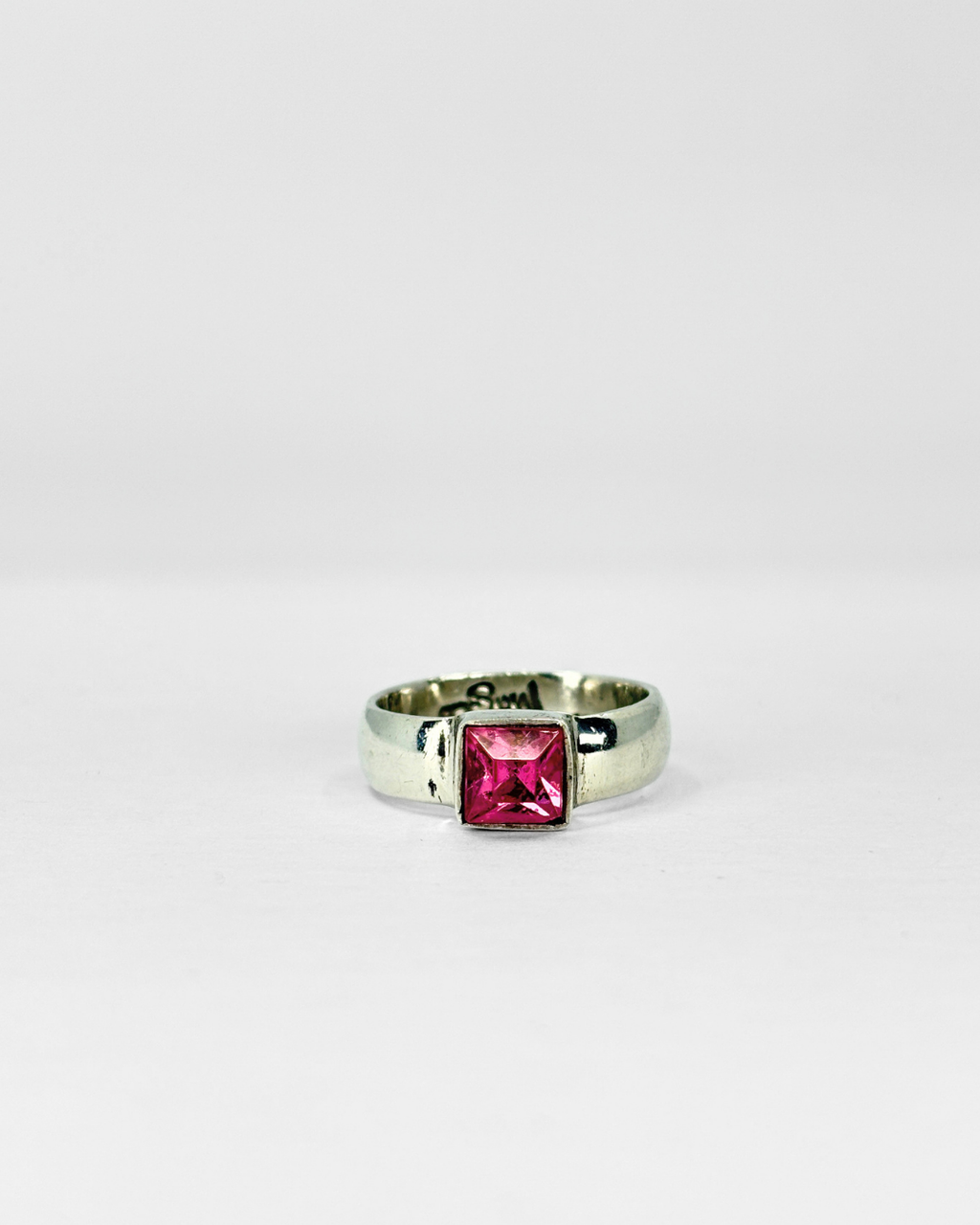 Sterling Silver Pink Topaz Ring