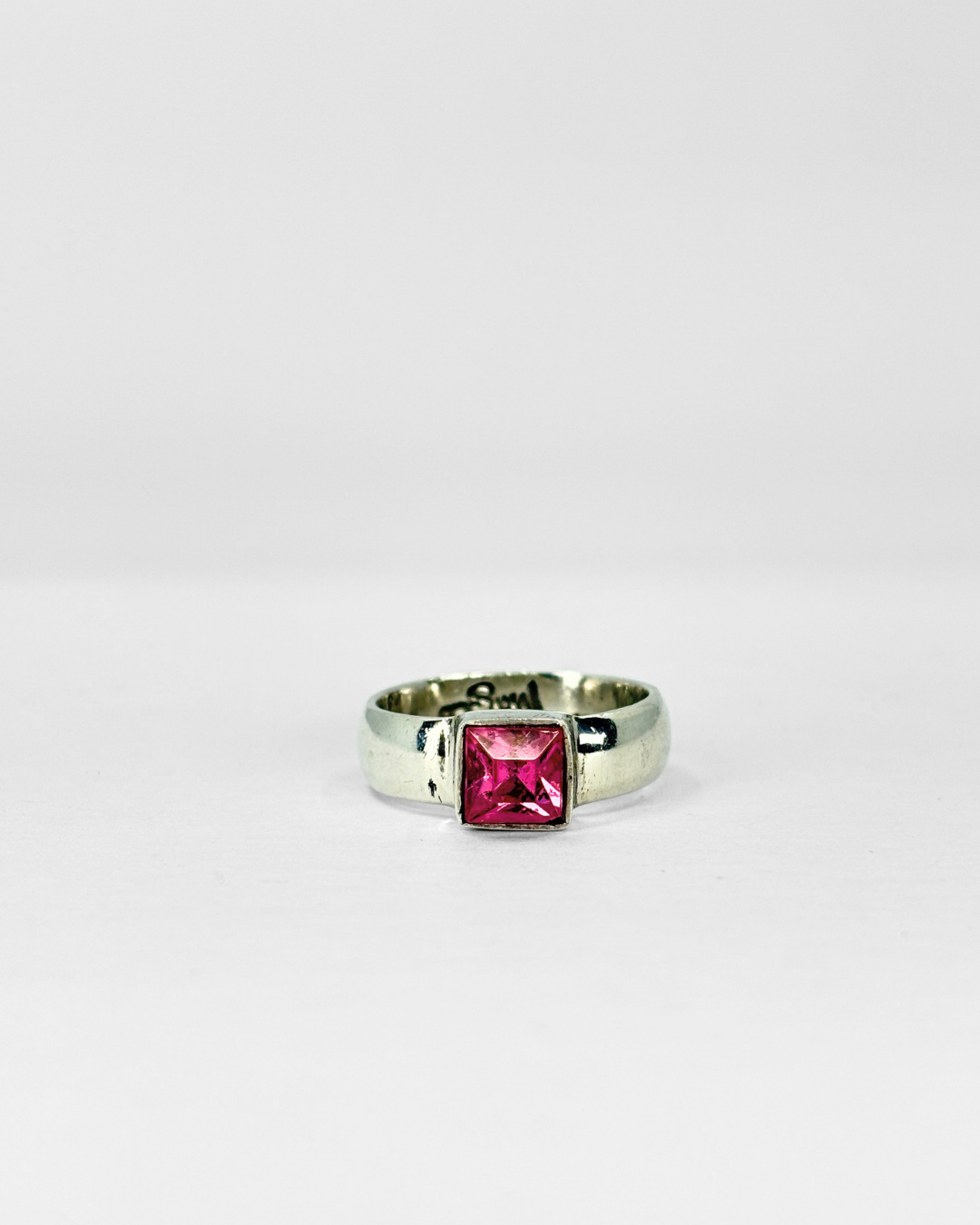 Sterling Silver Pink Topaz Ring