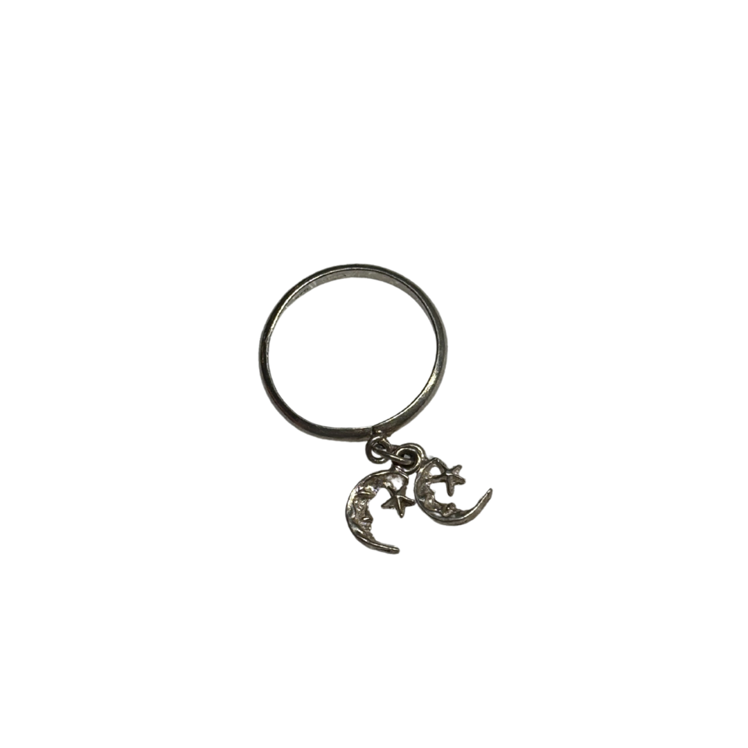 925 Articulate Moon & Stars Charm Ring