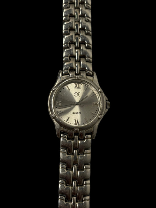 "N" Silver Analog Watch