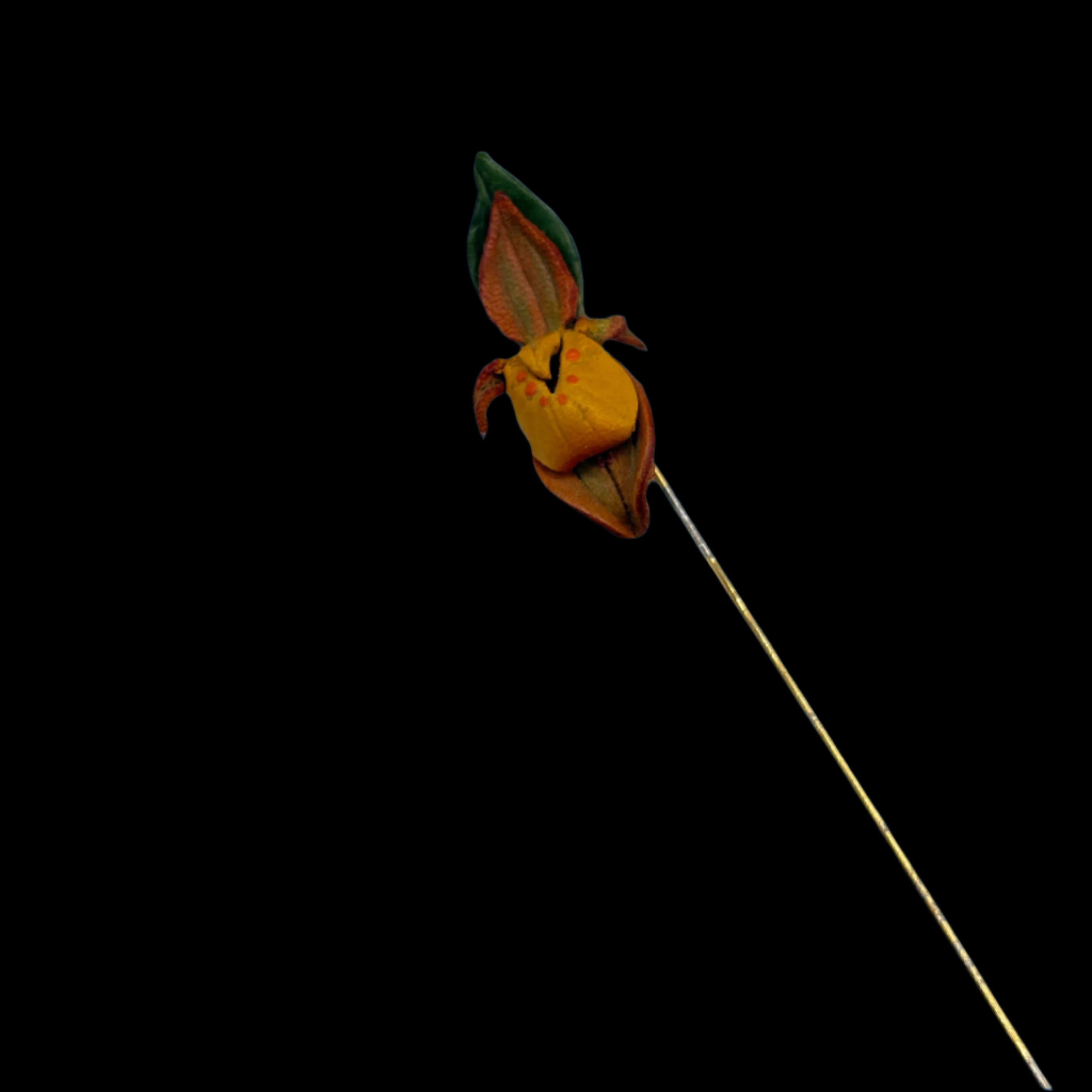 Virgin Slipper Flower Pin