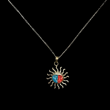 Sterling Dainty Sun Necklace