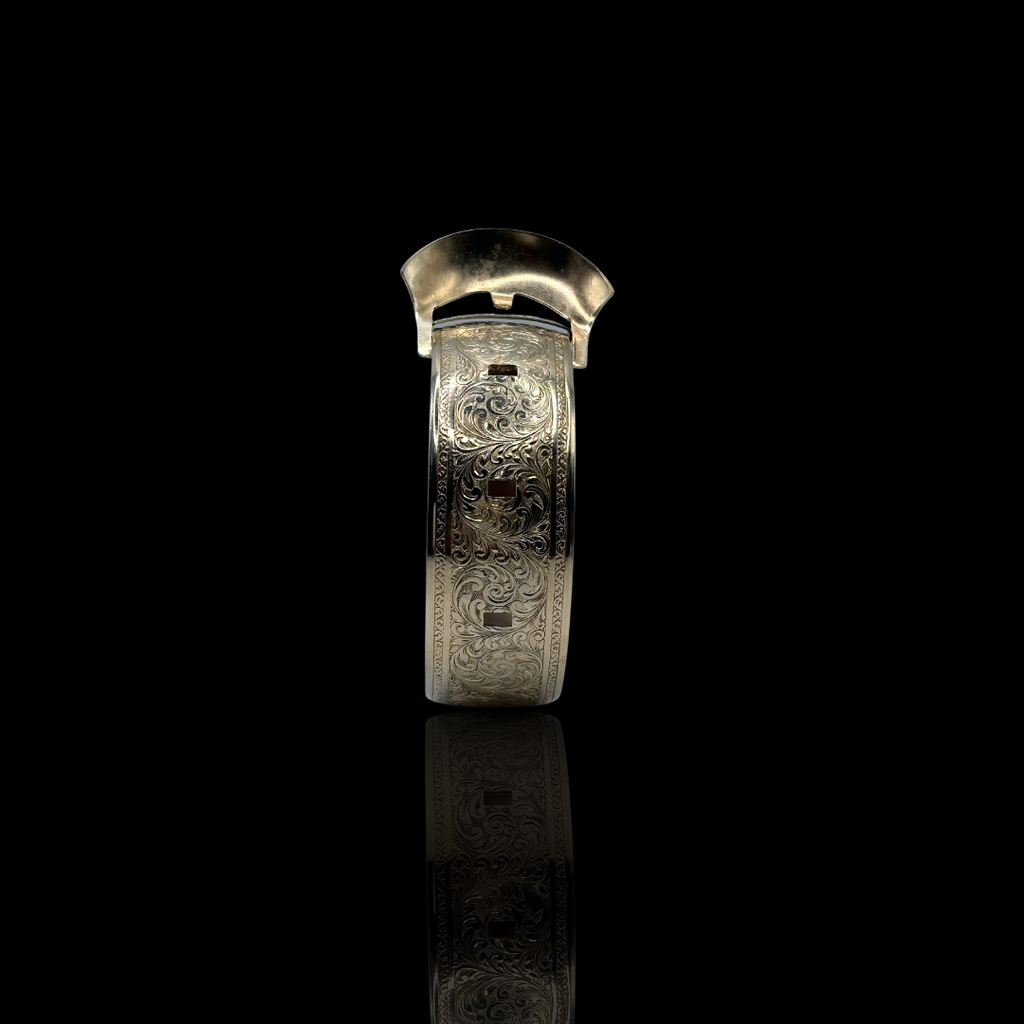 Silvertone Belt Buckle Bracelet