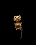 Coro Mid Century Cat Brooch