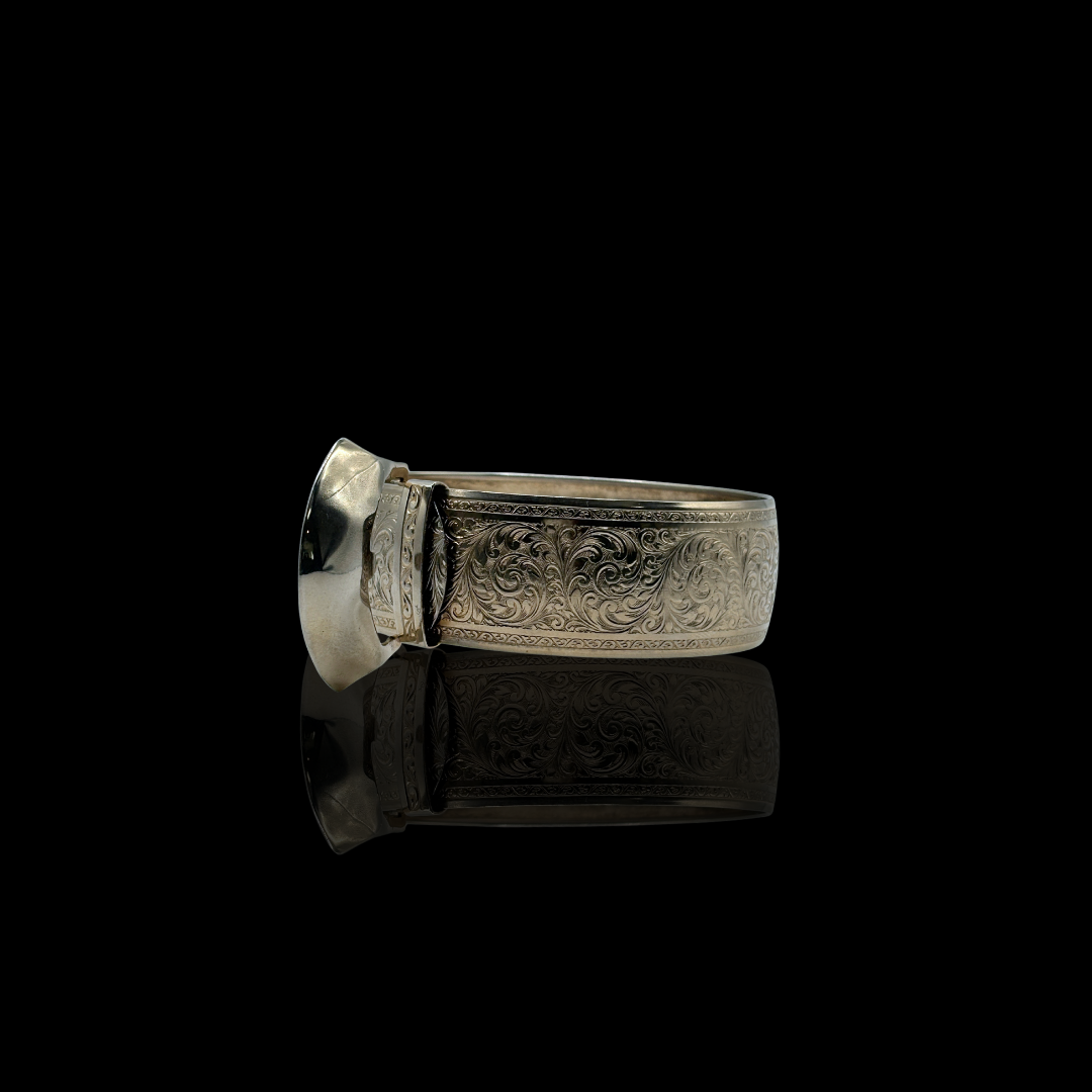 Silvertone Belt Buckle Bracelet