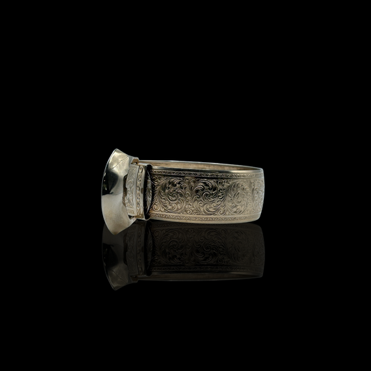 Silvertone Belt Buckle Bracelet