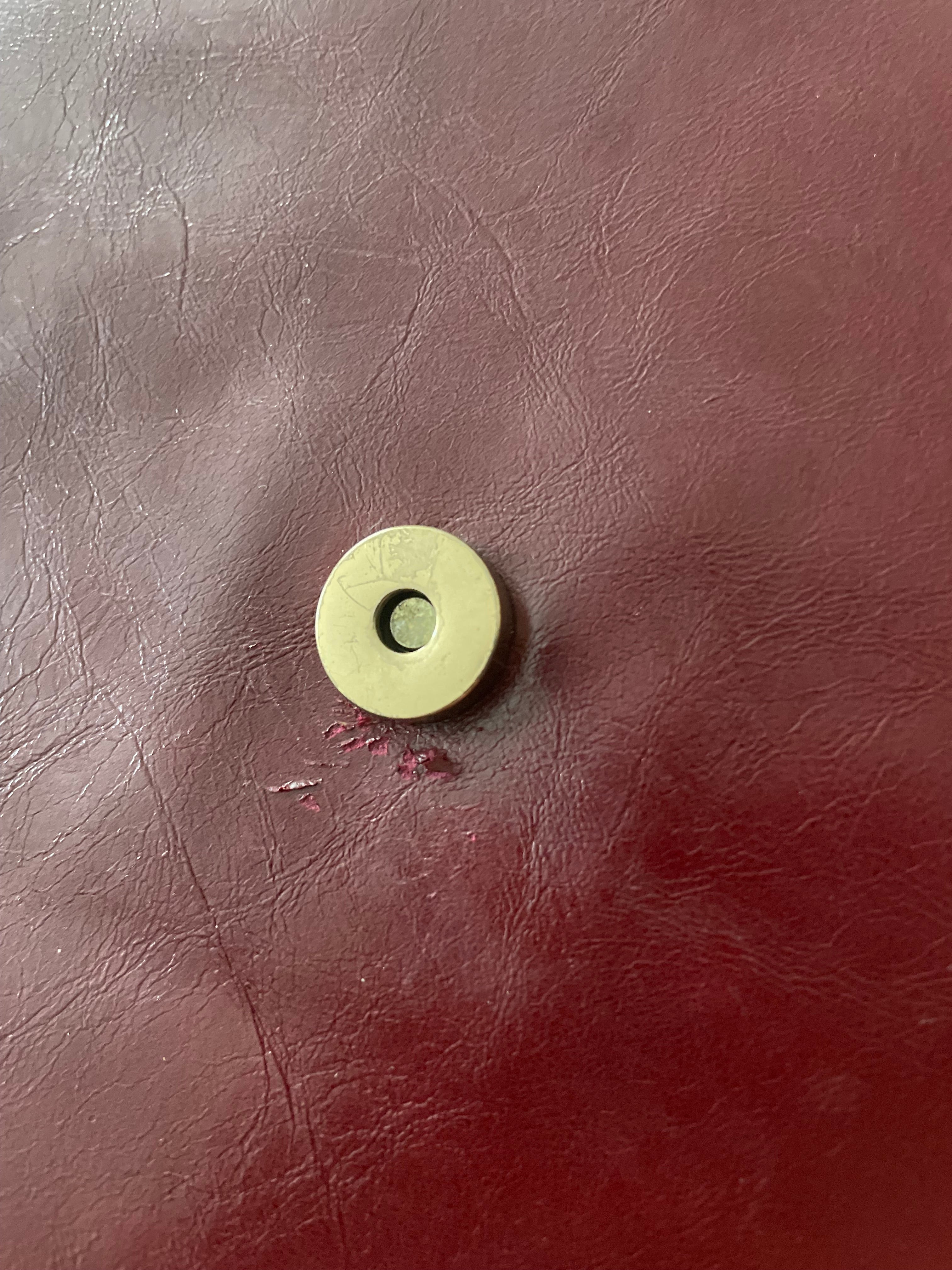 Cherry Red Woven Leather Bag