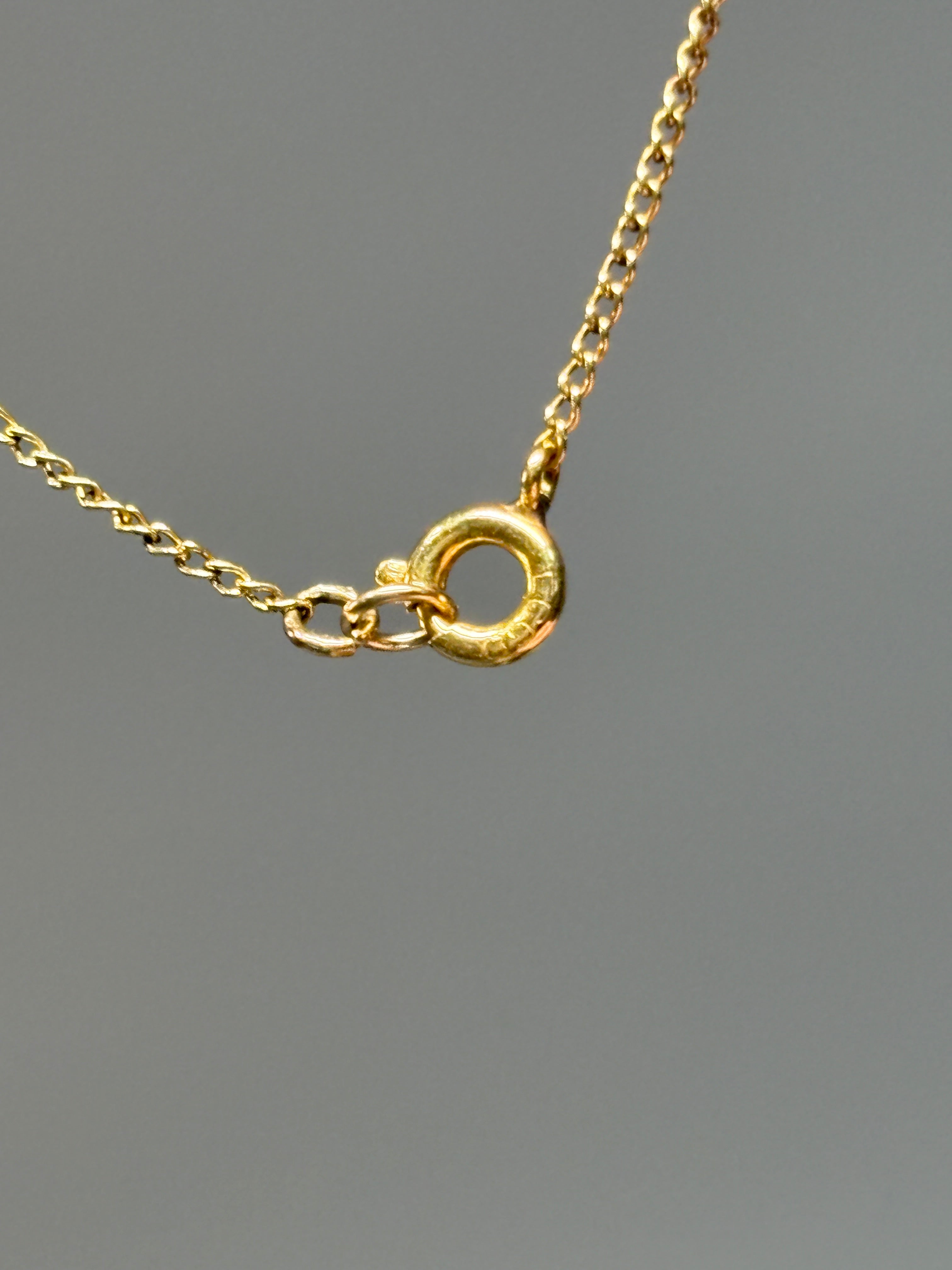 Collier camée serti clos en Or Rempli 0.74ct
