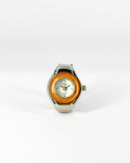 Vintage Chic Orange Enamel Watch Ring