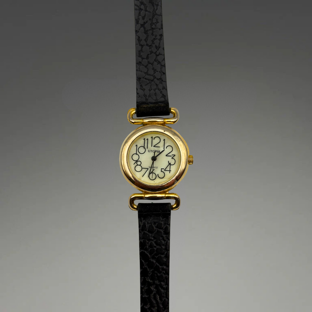 Montre Utopia en cuir analogique