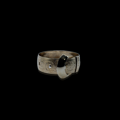 Silvertone Belt Buckle Bracelet