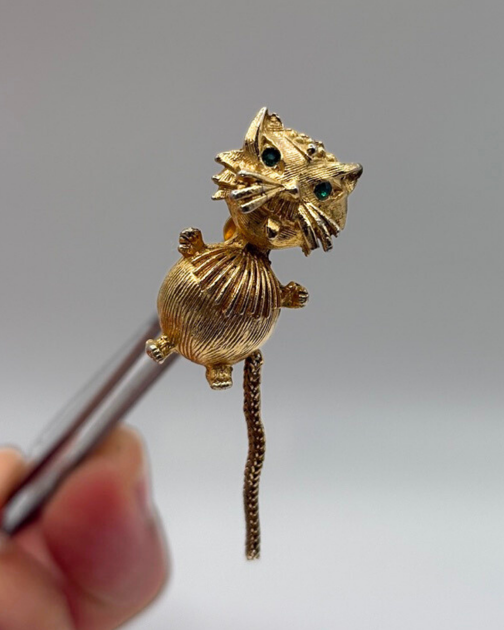 Coro Mid Century Cat Brooch