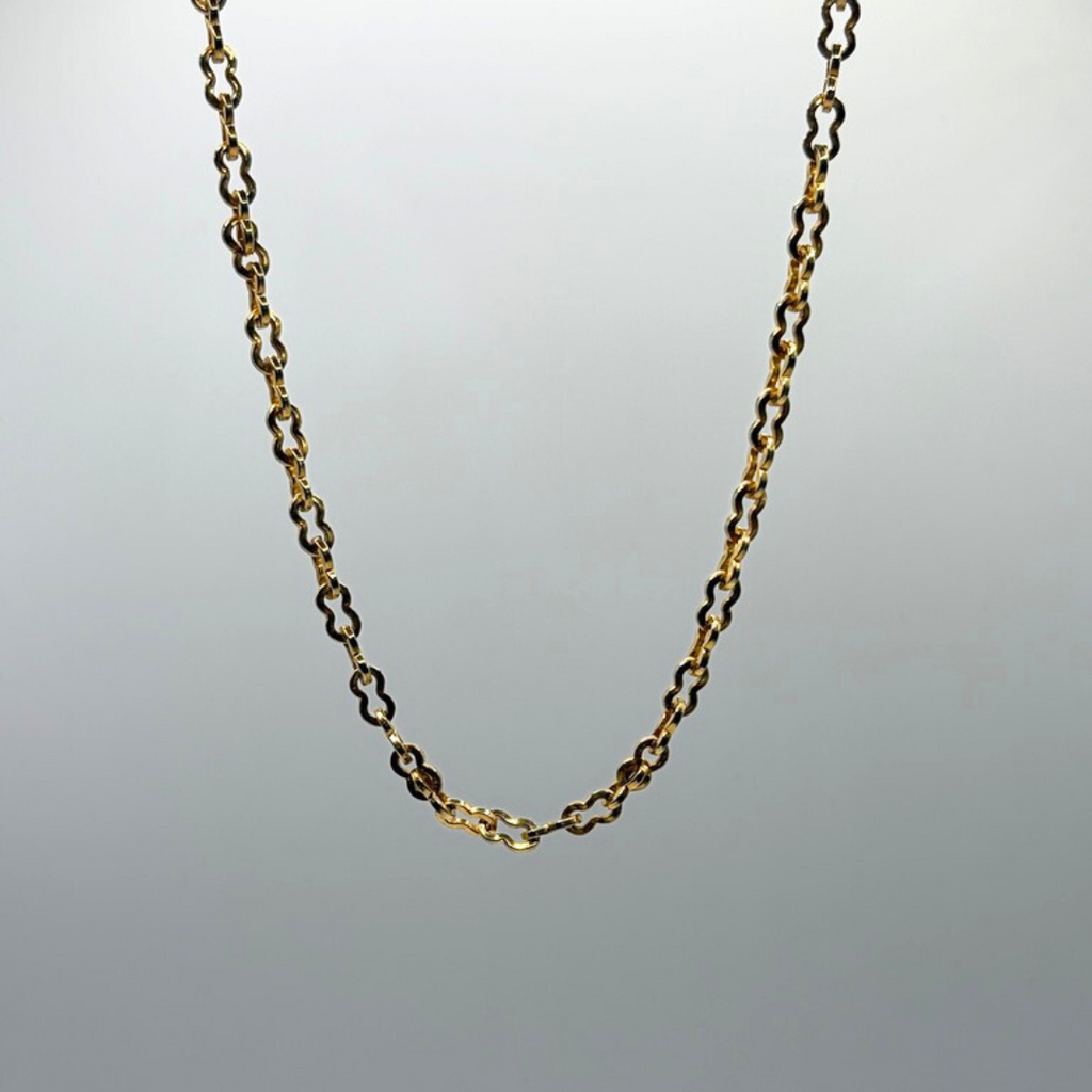 Gold Plated Watch Chain & Dog Clip Choker
