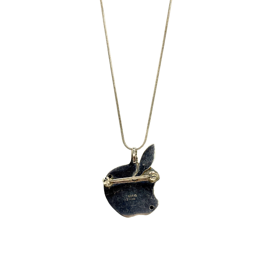Sterling Taxco Apple Brooch/Pendant Necklace