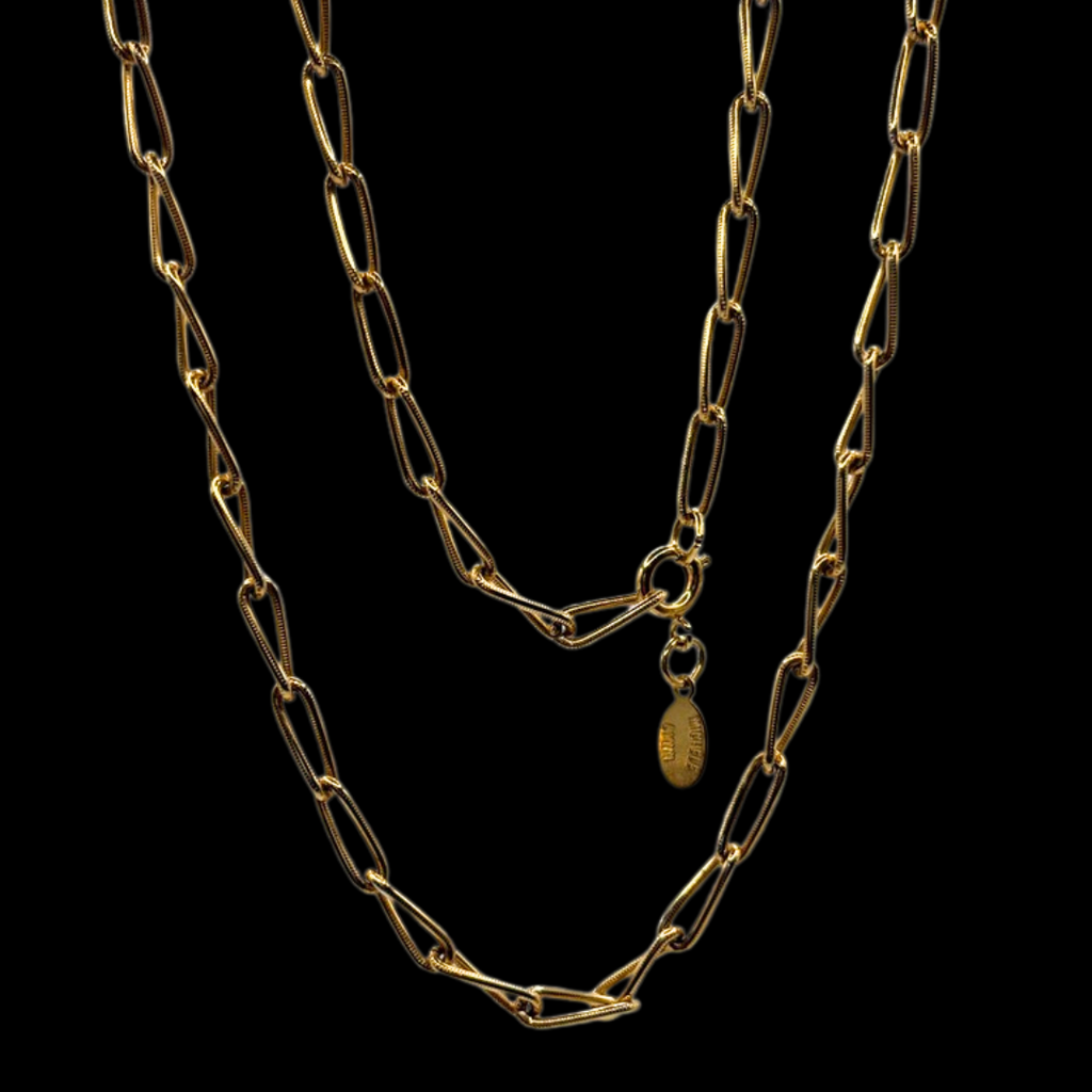 Gold Plated Michelle Lynn Paperclip Chain