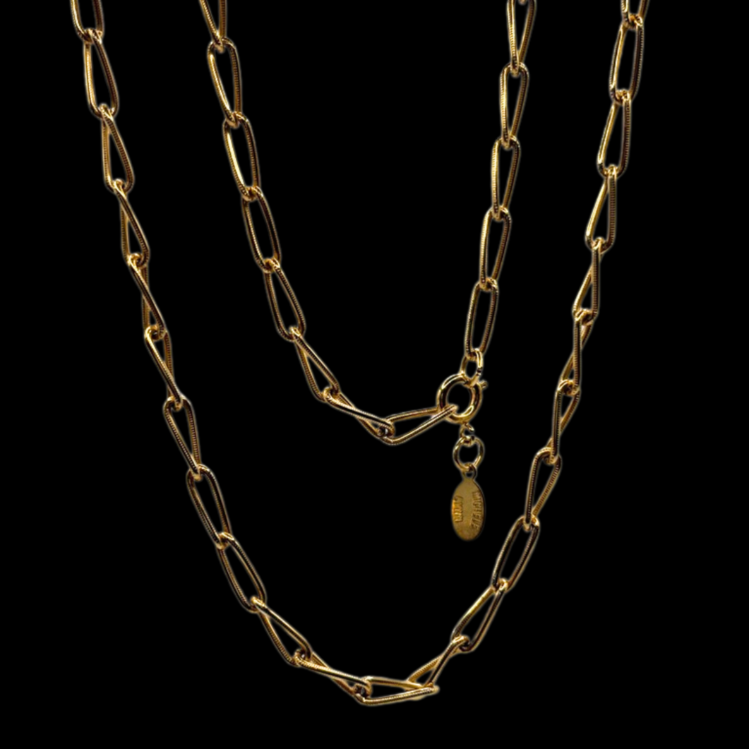 Gold Plated Michelle Lynn Paperclip Chain