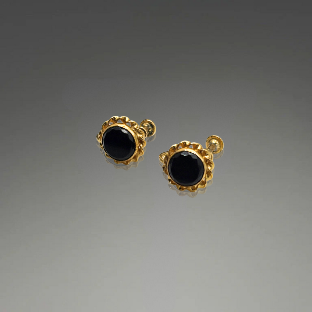 Onyx Gold-Filled Screwbacks