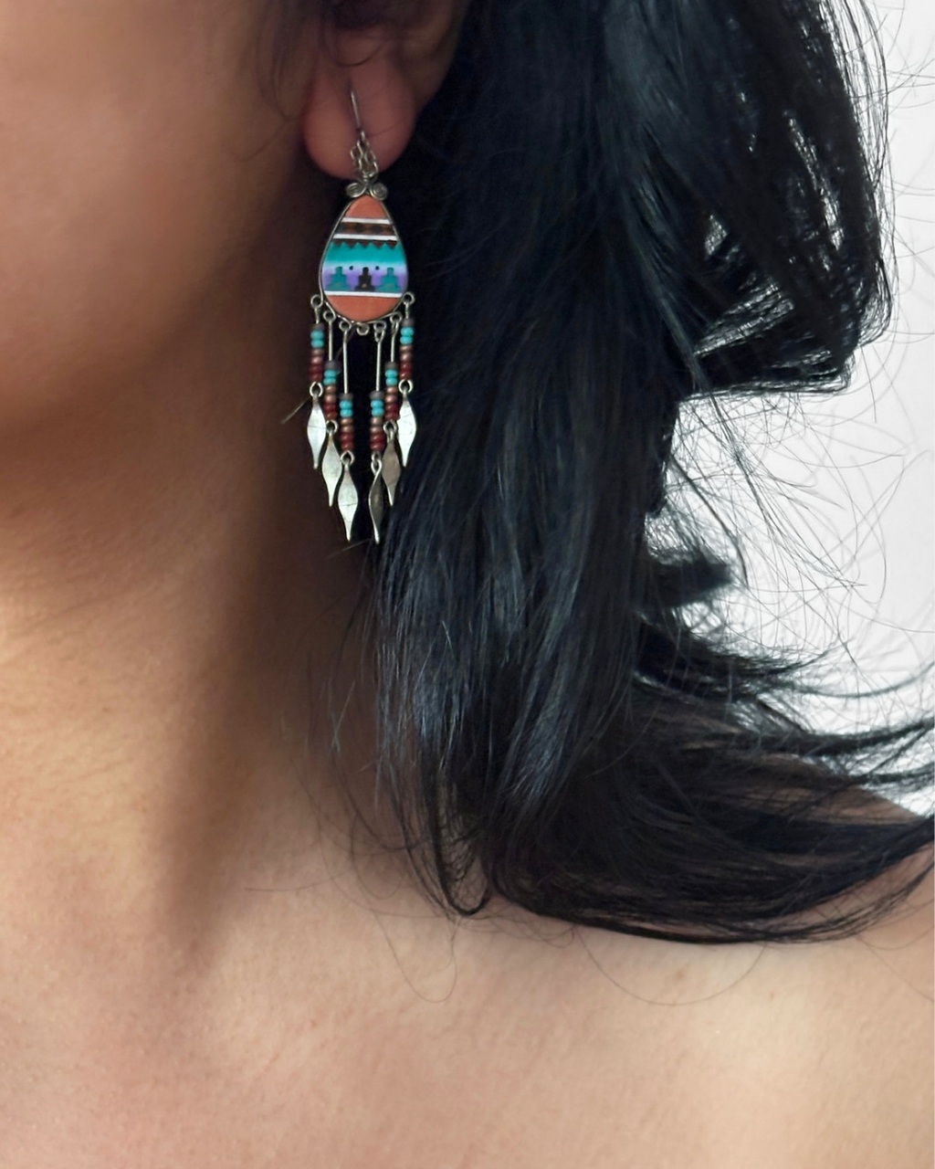 Sterling Silver Asymmetric Dangle Earrings