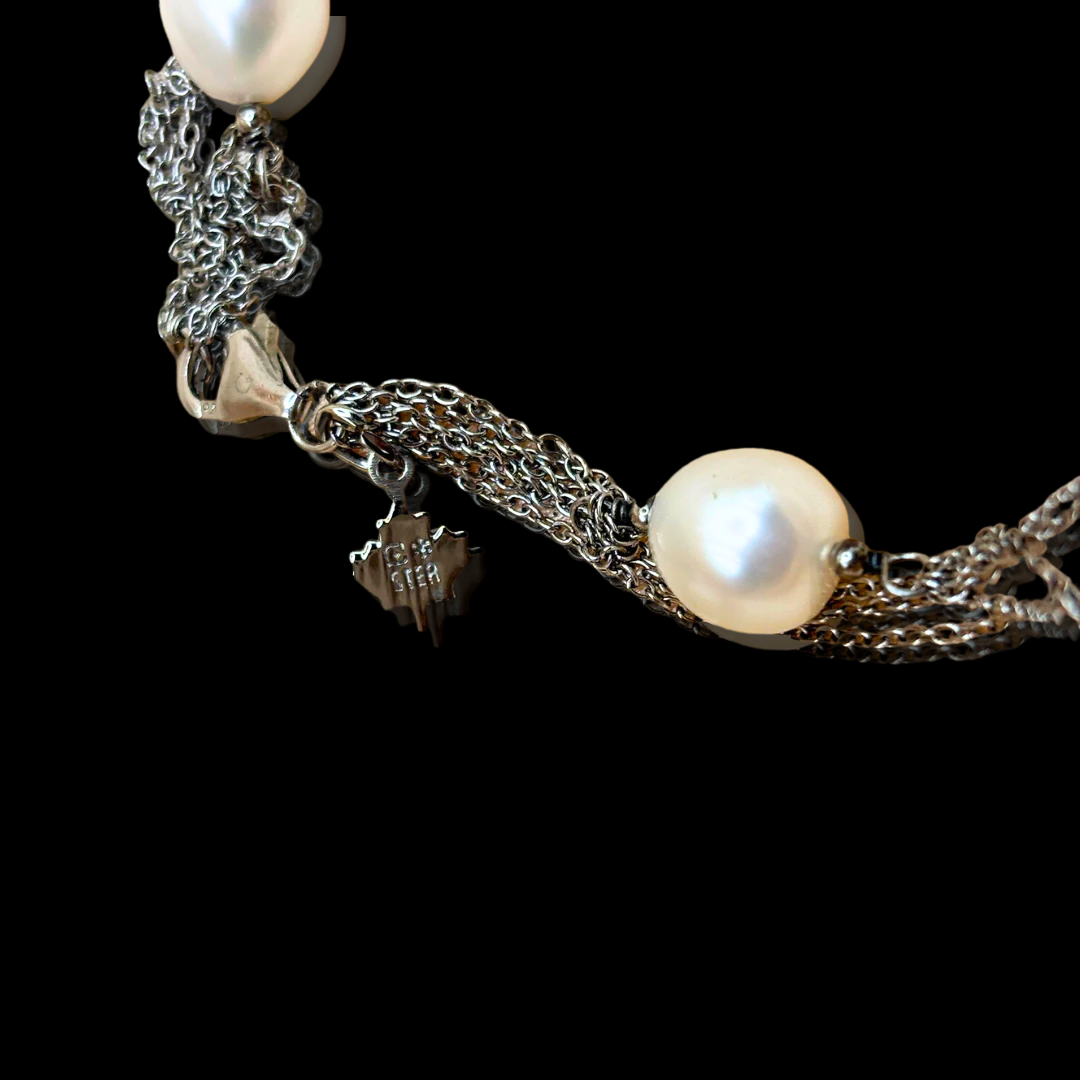 Sterling Pearl Layering Necklace