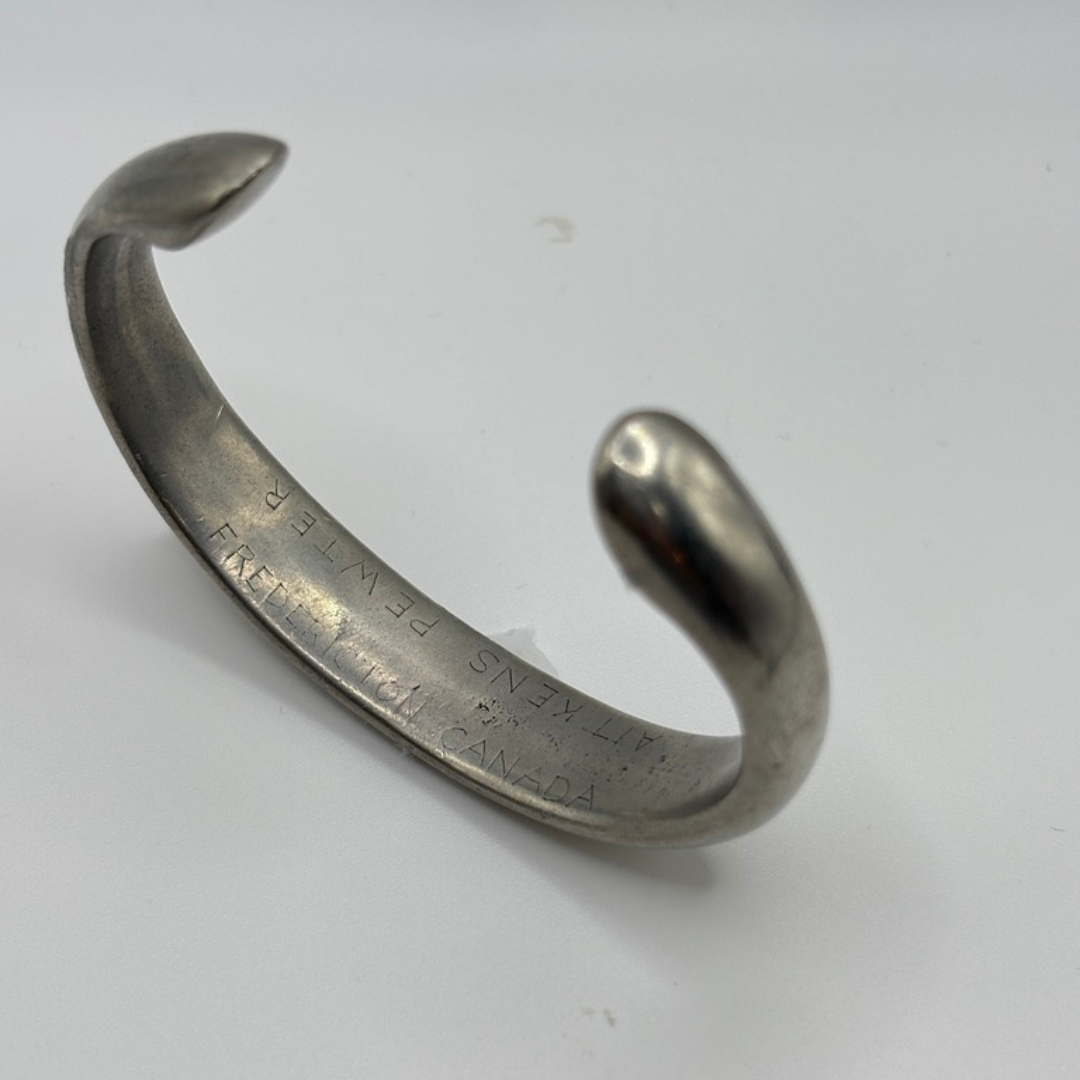 Rare Aitkens Pewter Silver Cuff