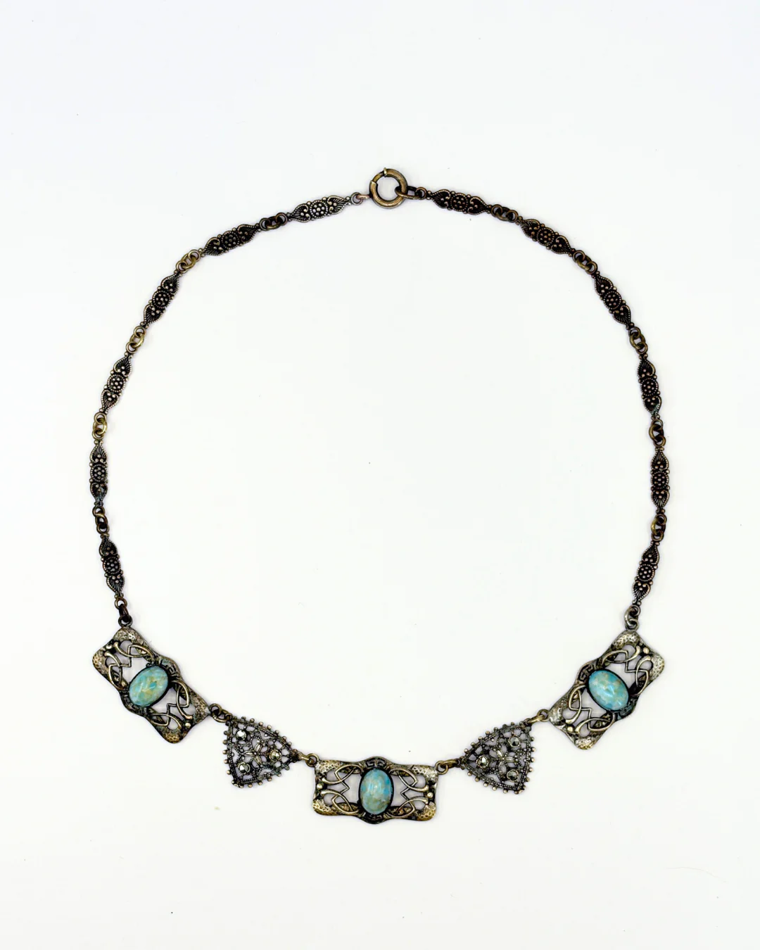 Turquoise & Hematite Statement Choker