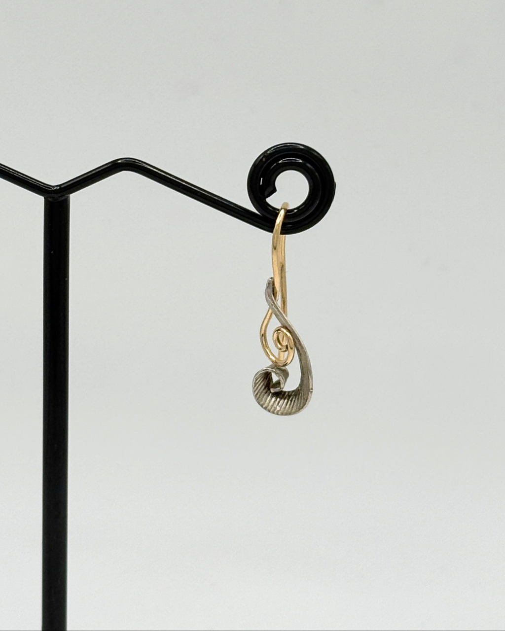 Boucles d'oreilles note de musique en or 925 et 10 carats
