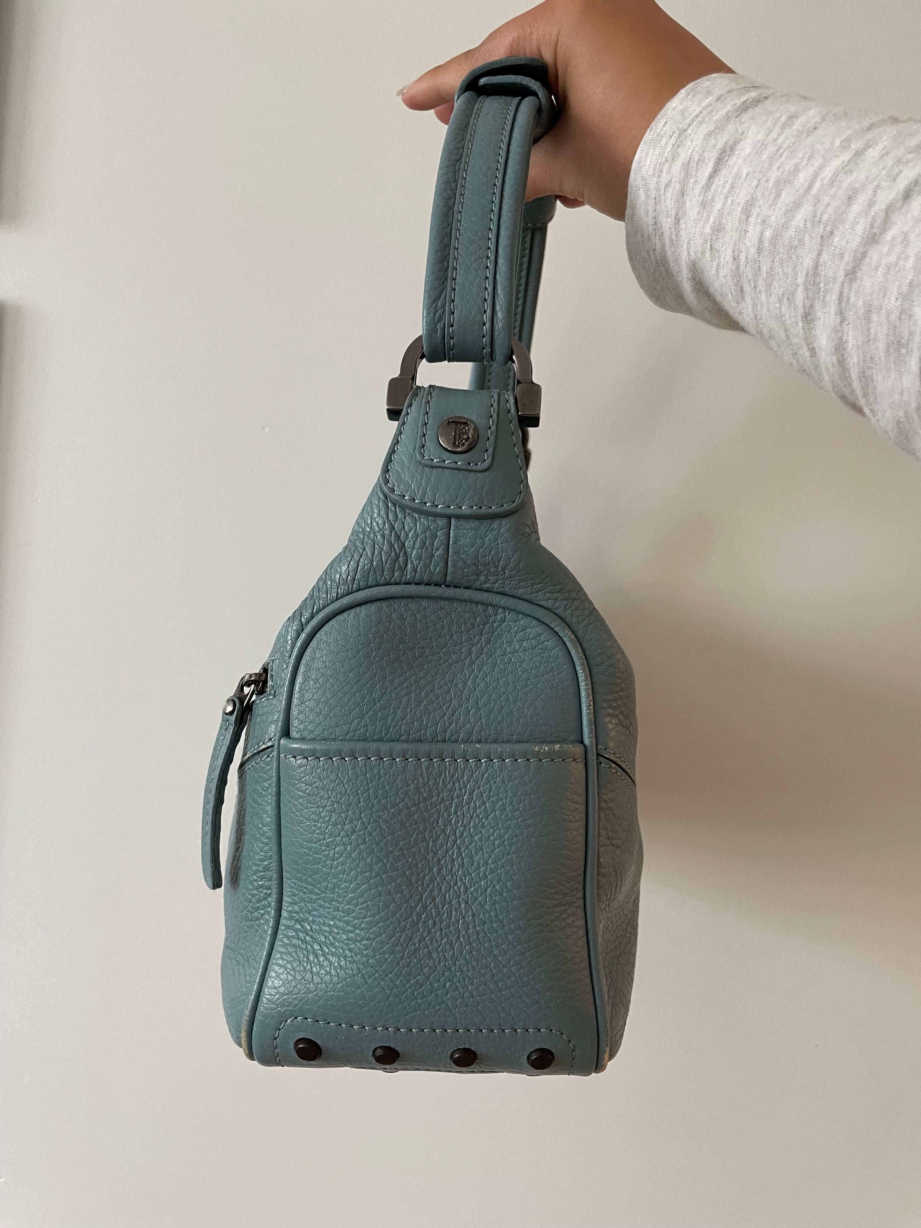 Tods Light Blue Medium Mickey Hobo Bag