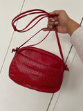 90s Red Perforated Purse