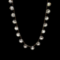 White Rhinestone Paste Choker