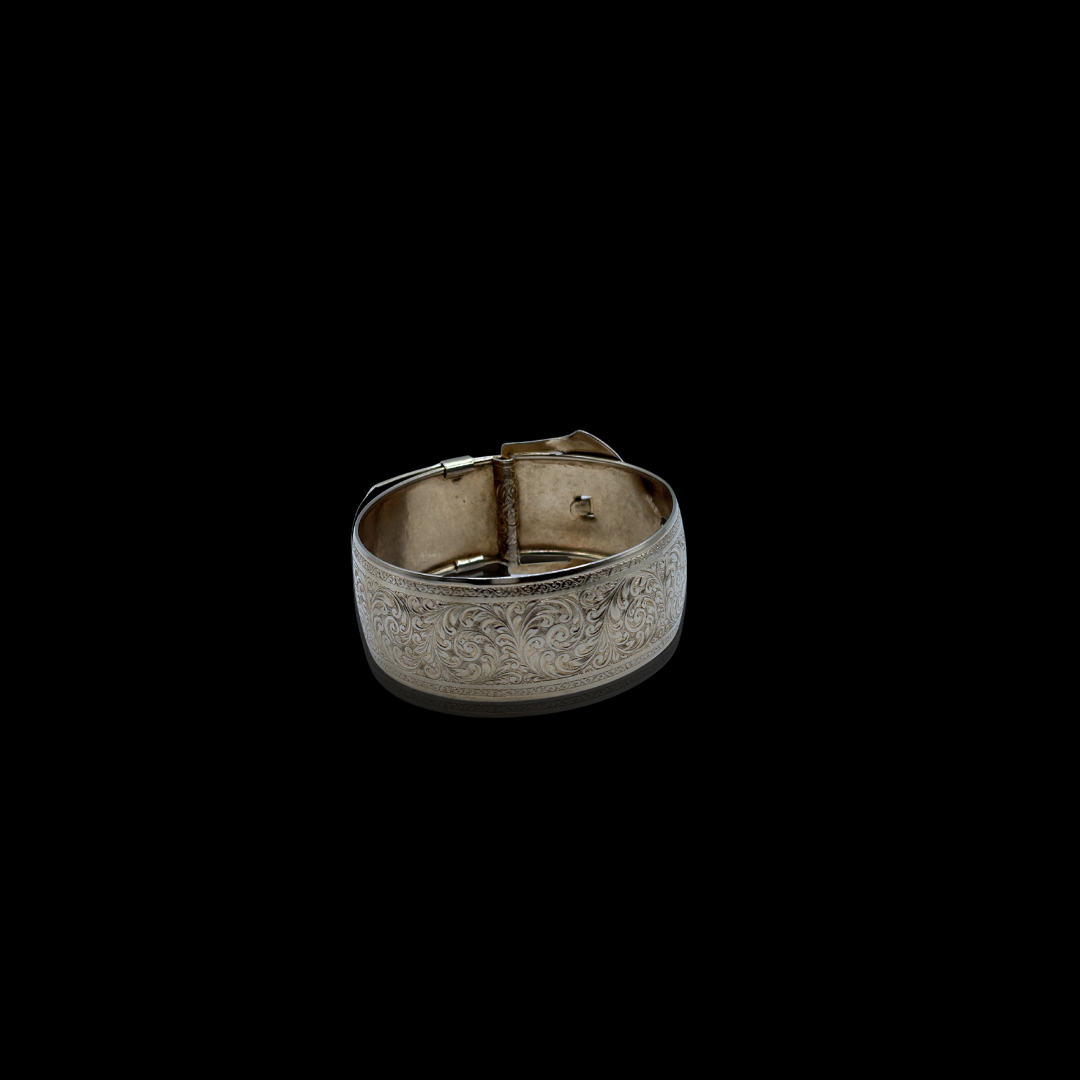 Silvertone Belt Buckle Bracelet