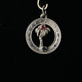 Sterling Silver Barbados Souvenir Charm with Two stones