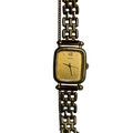 Gold Plated Seiko Watch with Safety Chain