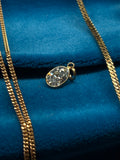 10KT 1ct Blue Diamond Pendant & 10KT Necklace