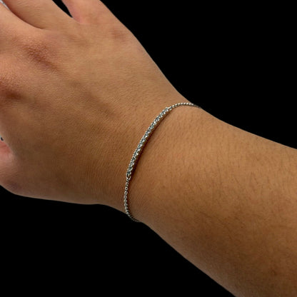 Sterling Moissanite Half Eternity Bracelet