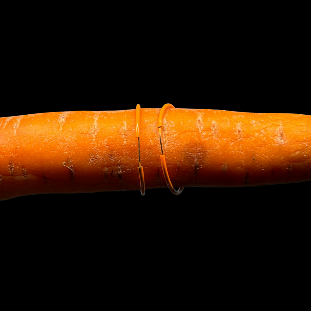 14KT Gold Wire Enamel sleeper Hoops