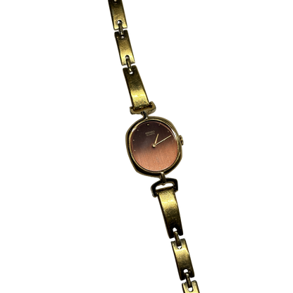 Rare Gold Plated Seiko Brown Dial Seiko Cocktail Watch