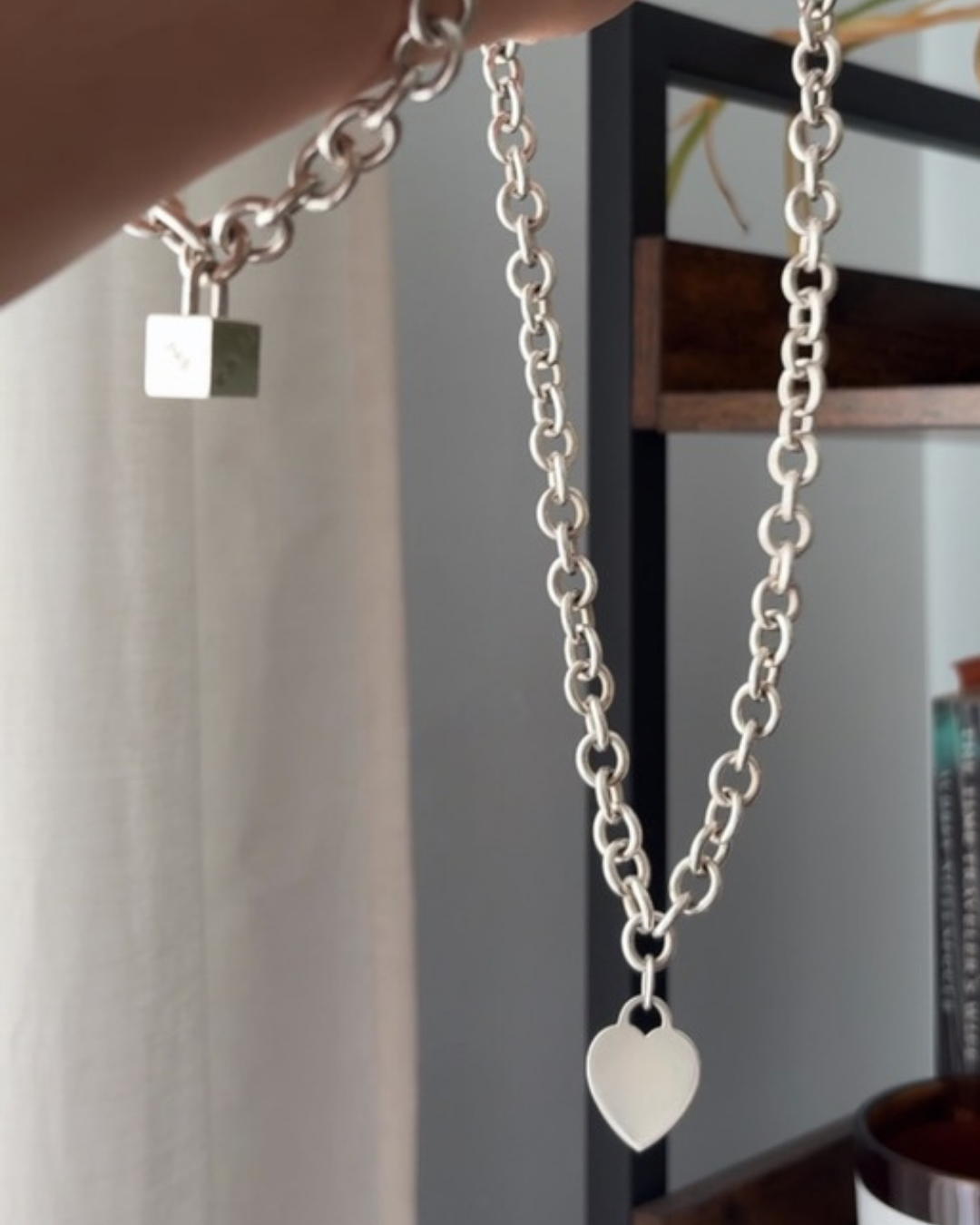 Tiffany & Co. Heart Tag Chain Link Necklace "Return to Tiffany's" Collection
