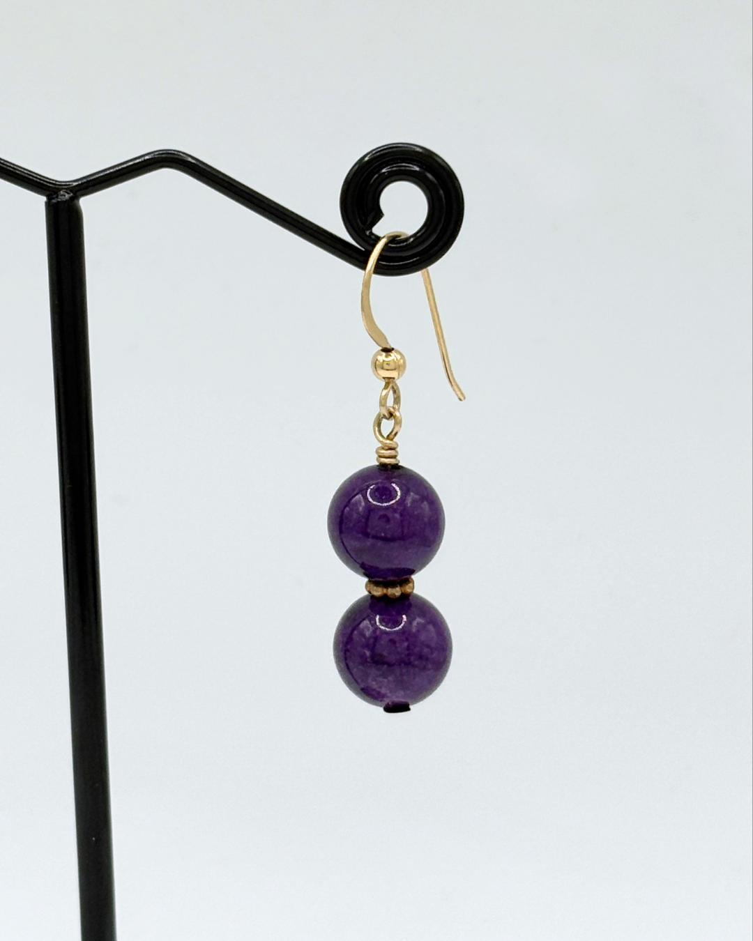 14KT Gold Filled 18.52ct Amethyst Dangling Earrings