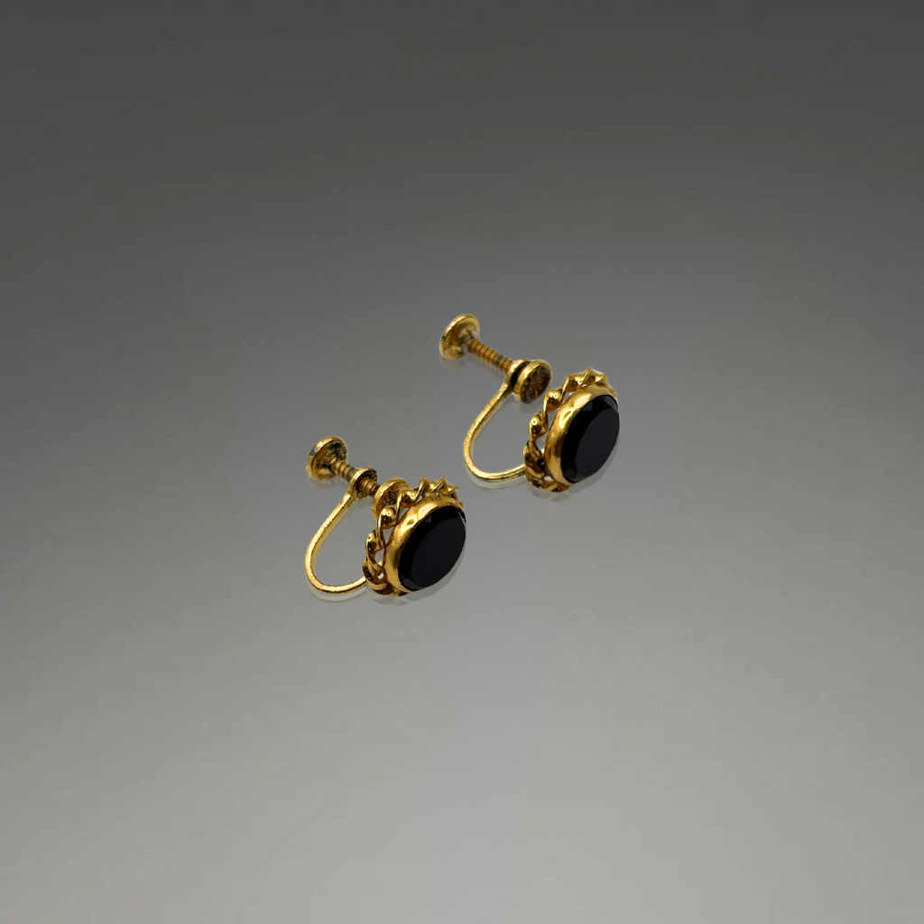 Onyx Gold-Filled Screwbacks