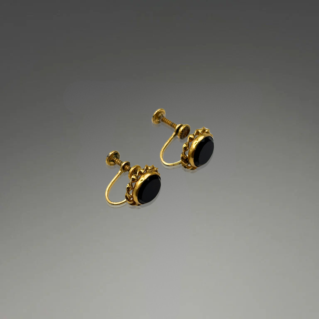 Onyx Gold-Filled Screwbacks