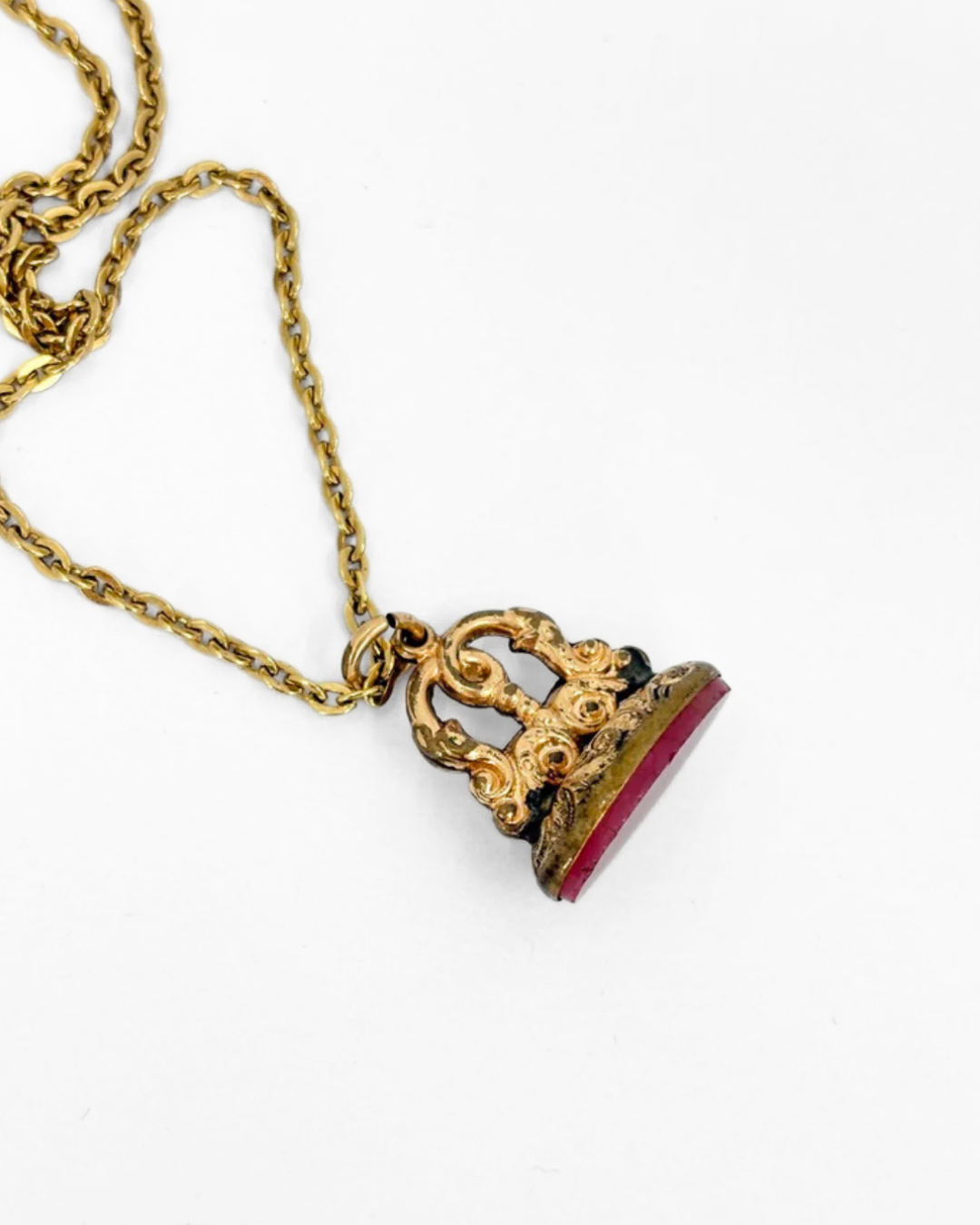Antique Gold Filled Carnelian Watch Fob