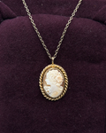 Collier Coquillage Camée Or Rempli 11 ct.